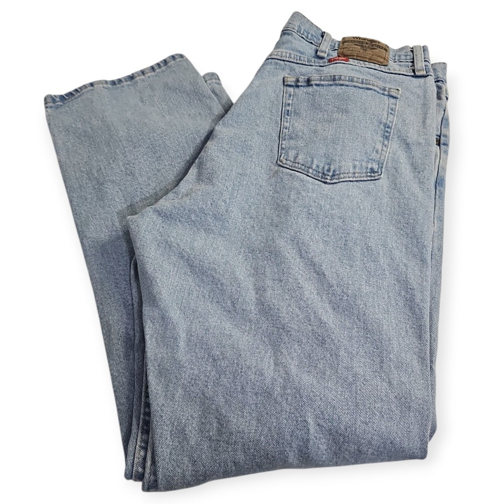 Wrangler Mens 40 x 32 Denim Blue Jeans